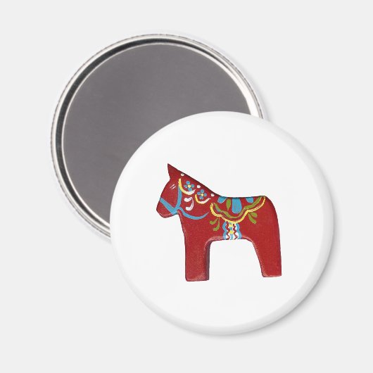 Folk Art Horse Magnet (Voorkant / Achterkant)