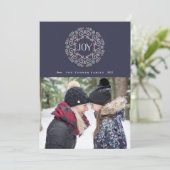 Folk Art Joy | Vakantie fotokaart Feestdagenkaart (Staand voorkant)