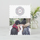 Folk Art Joy | Vakantie fotokaart Feestdagenkaart (Staand voorkant)