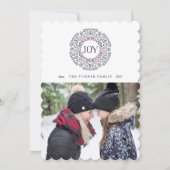 Folk Art Joy | Vakantie fotokaart Feestdagenkaart (Voorkant)