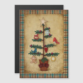 Folk Art-kerstboom met vilt-sierelementen (Voorkant / Achterkant)