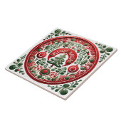 Folk Art Kerstmis Tegeltje (Zijkant)