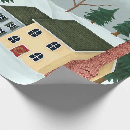 FOLK ART KERSTSCÈNE inpakpapier (Hoek)