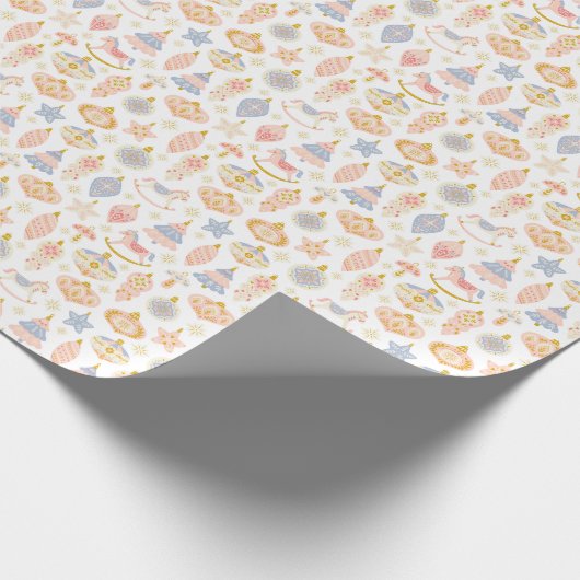 Folk Art-kerstversieringen Cadeaupapier (Hoek)