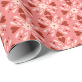 Folk Art-kerstversieringen Cadeaupapier (Rol Hoek)