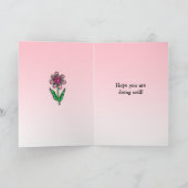 Folk Art Kitty Cat die over jou denkt Kaart (Binnen)