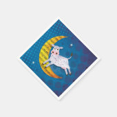 Folk Art Koe over de Mon Nursery Rhyme Servetten (Hoek)