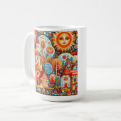 Folk Art Koffiemok (Voorkant links)