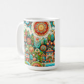 Folk Art Koffiemok (Voorkant links)