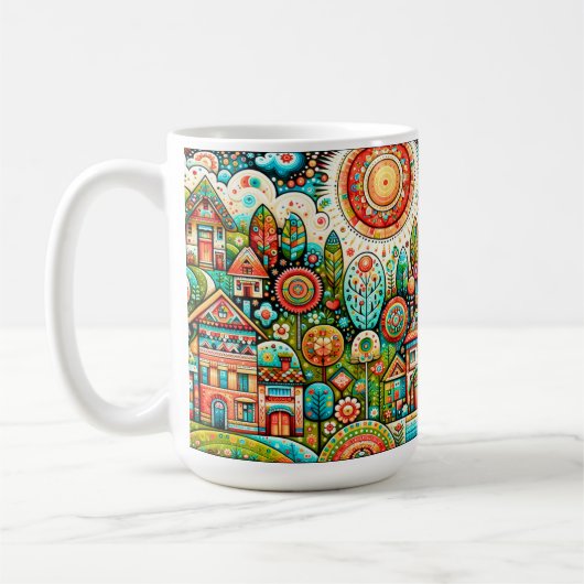 Folk Art Koffiemok (Links)