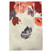 Folk Art Konijn Vlinder Bloemen Medium Gift Bag Cadeauzakje (Achterkant)