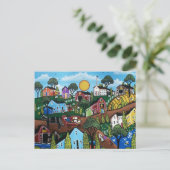 FOLK ART LAND LEEF DOOR LORI EVERETT briefkaart (Staand voorkant)