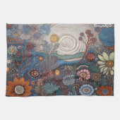 Folk Art Landschap Keuken Handdoek (Horizontaal)