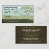 Folk Art Landschap | Landvelden en bomen Visitekaartje (Voorkant / Achterkant)