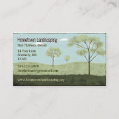 Folk Art Landschap | Landvelden en bomen Visitekaartje (Voorkant)