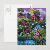 FOLK ART Lazy Day's BY LORI EVERETT briefkaart (Voorkant / Achterkant)