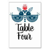 Folk Art Liefdesduif Paar Kaart (Voorkant)