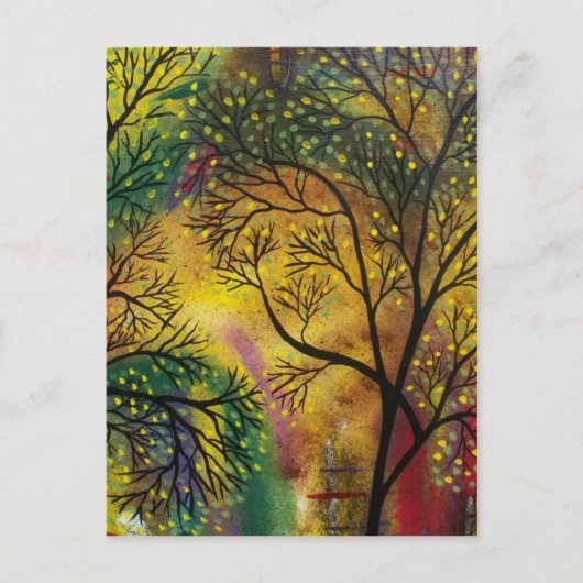 FOLK ART Light Behrendt the Trees by LORI briefkaa Briefkaart (Voorkant)