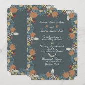 Folk Art Lijst in Blauw Bruin Tan Kaart (Voorkant / Achterkant)