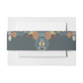 Folk Art Lijst in Blauw Bruin Tan Uitnodigingen Wikkel (Voorkant Voorbeeld)