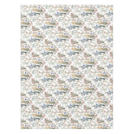 Folk Art Meadow & Blue Bird in Earth Tones Tafelkleed