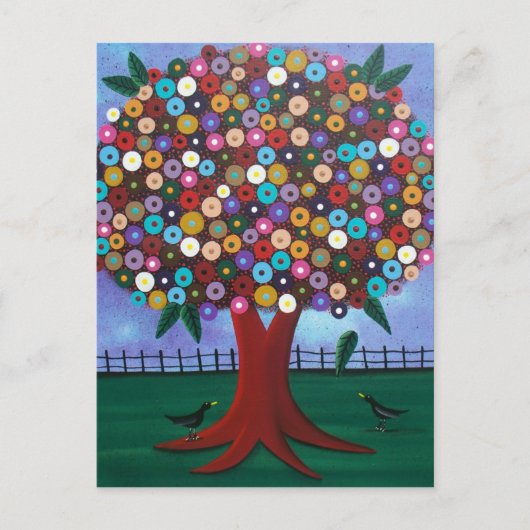 FOLK ART Meeting Spot BY LORI EVERETT briefkaart (Voorkant)