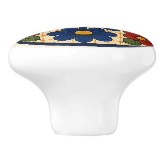 Folk Art Mexicaanse Talavera Floral Keramische Kno Keramische Knop (Zijkant)