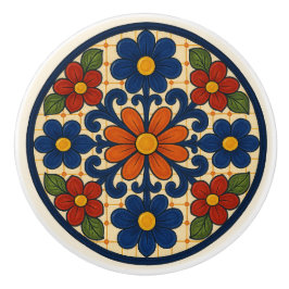Folk Art Mexicaanse Talavera Floral Keramische Kno Knop