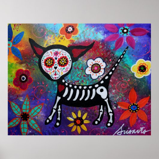 FOLK ART MEXICAN CHIHUAHUA PAINTING POSTER (Voorkant)