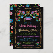 Folk Art Mexican Fiesta Afstuderen Invitation Kaart (Voorkant / Achterkant)