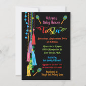 Folk Art Mexican Fiesta Baby shower Invitation Kaart (Voorkant)