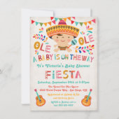 Folk Art Mexican Fiesta Baby shower Kaart (Voorkant)