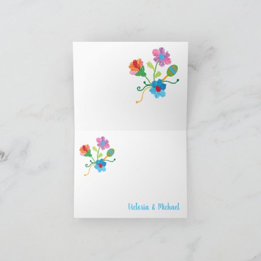 Folk Art Mexican Fiesta bedankt je briefkaarten (Binnen)