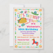 Folk Art Mexican Fiesta Birthday Party Invitation Kaart (Voorkant)