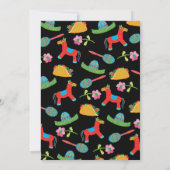 Folk Art Mexican Fiesta Birthday Party Invitation Kaart (Achterkant)