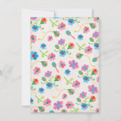 Folk Art Mexican Fiesta Birthday Party Invitation Kaart (Achterkant)