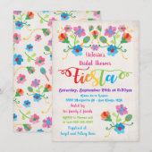 Folk Art Mexican Fiesta Bridal Shower Kaart (Voorkant / Achterkant)