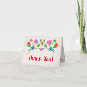 Folk Art Mexican Fiesta dank u briefkaarten