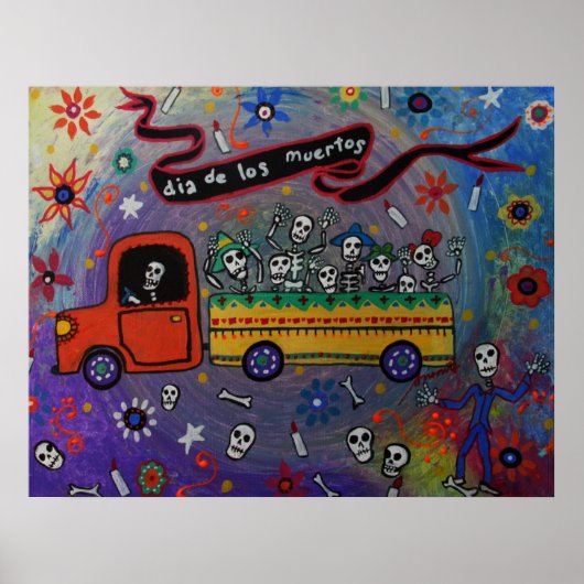 FOLK ART MEXICAN FIESTA PAINTING POSTER (Voorkant)