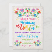Folk Art Mexican Fiesta Wedding Invitation Kaart (Voorkant)