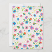 Folk Art Mexican Fiesta Wedding Invitation Kaart (Achterkant)