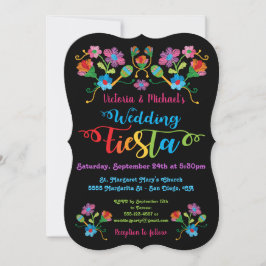 Folk Art Mexican Fiesta Wedding Invitation Kaart