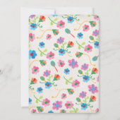 Folk Art Mexican Fiesta Wedding Invitation Kaart (Achterkant)