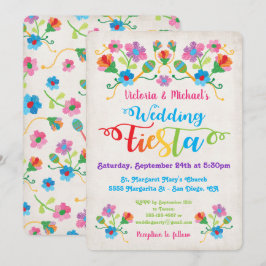 Folk Art Mexican Fiesta Wedding Invitation Kaart
