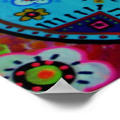 Folk Art Mexican Guitar Painting Poster (Hoek)