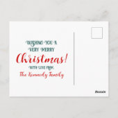 Folk Art Mistletoe Holly Berries Kerstmis Foto Briefkaart (Achterkant)