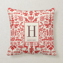Folk Art Monogram Holiday Sierkussen