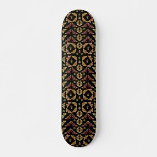 Folk Art Moth & Orchid art deco zwart Persoonlijk Skateboard