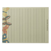 Folk Art Moths, Butterflies Lond Sage Green Notitieblok (Voorkant)