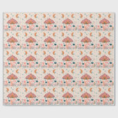 Folk Art Moths: Heldere illustratie Cadeaupapier (Vlak)